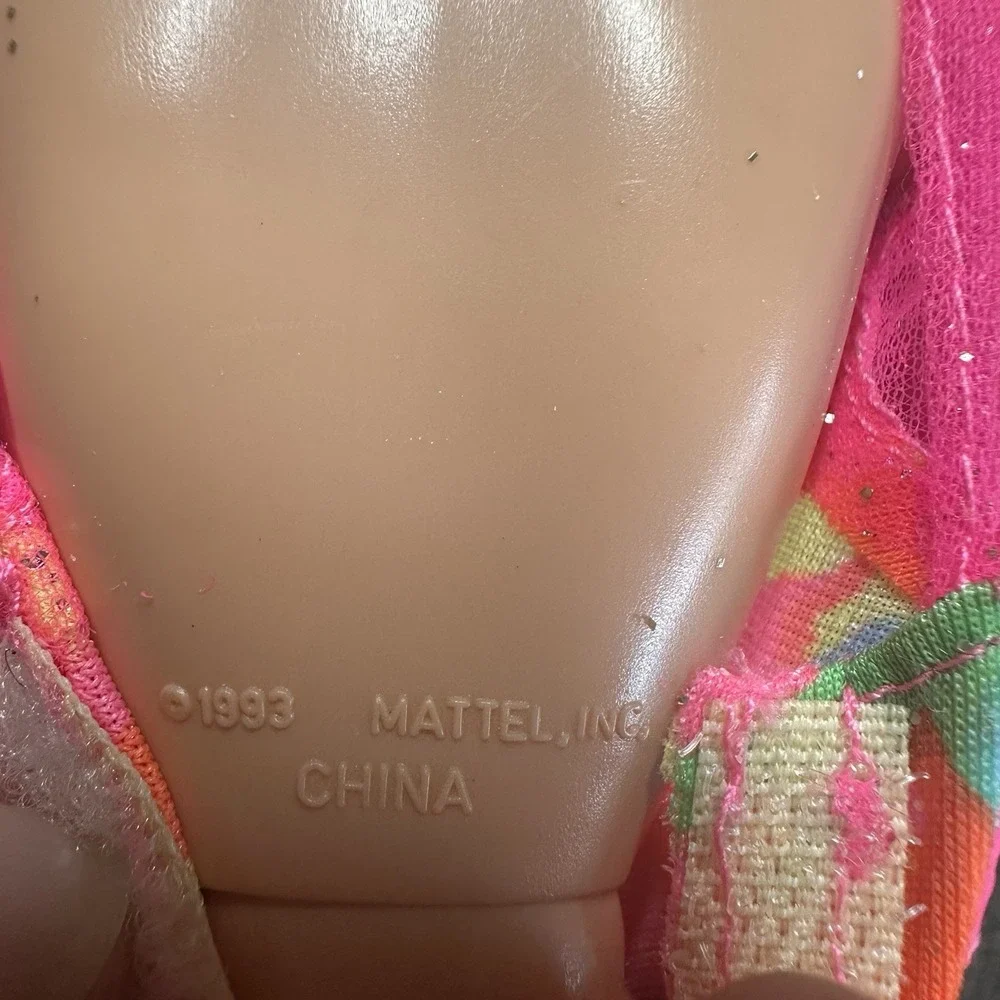 Vintage 1993 Mattel Gymnastics Gymnast Barbie Doll Outfit Shoes